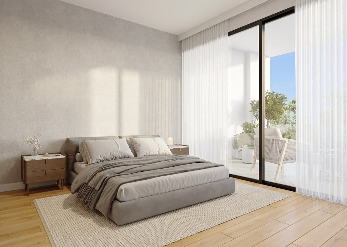 Bedroom in the 2 Bedroom apartment communal with pool in chloraka Bedroom in the 2 Bedroom apartment communal with pool in chloraka