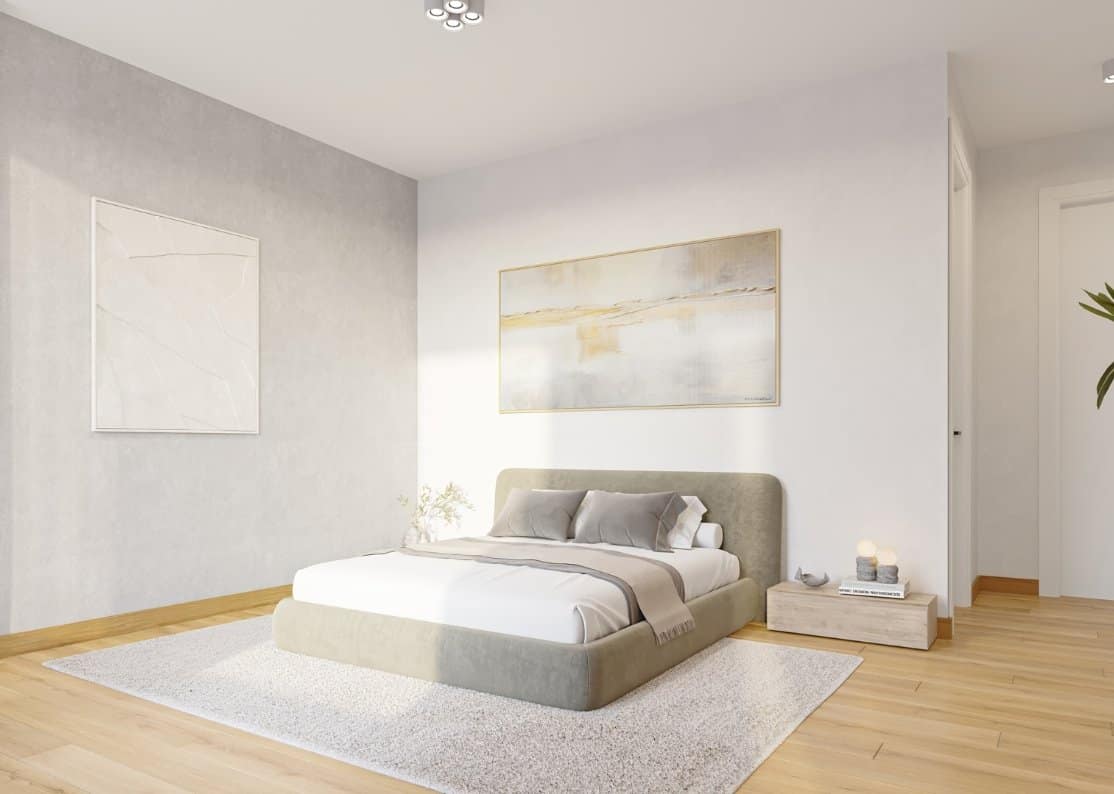 Bedroom in the 2 Bedroom apartment communal with pool in chloraka Bedroom in the 2 Bedroom apartment communal with pool in chloraka