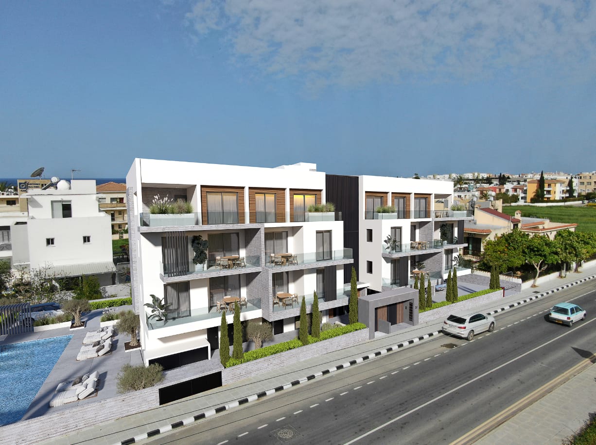 Pool View of 2 bedroom Apartment in tombs of the kings , paphos building View of 2 bedroom Apartment in tombs of the kings , paphos