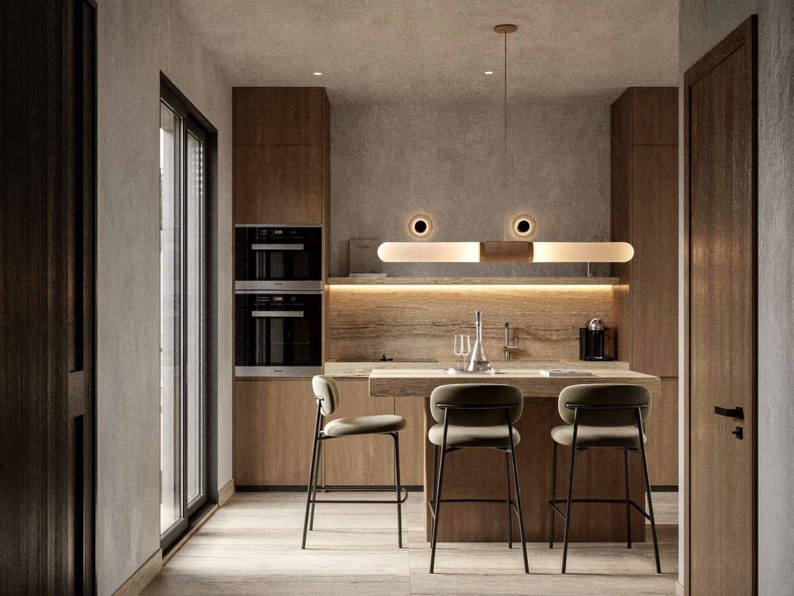 Kitchen for a studio in kato paphos off plan Kitchen for a studio in kato paphos off plan