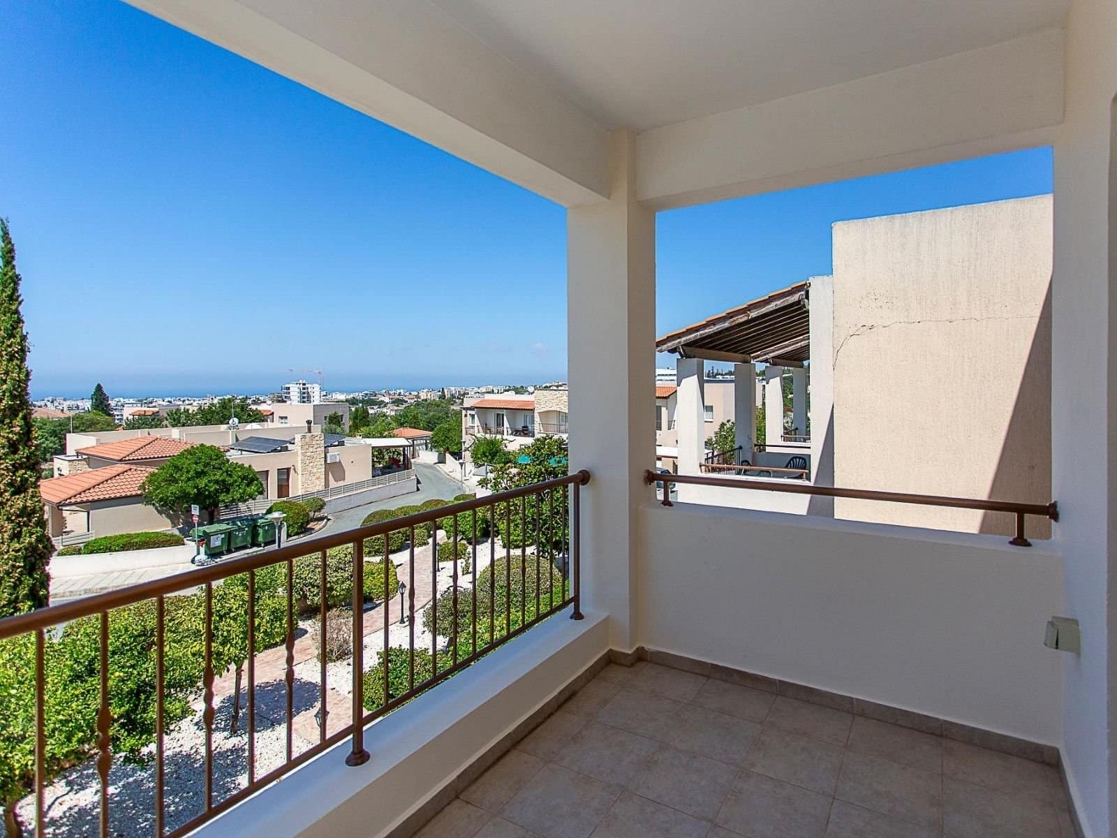 Balcony of 2 bedroom 2 bathroom apartment in Konia paphos
