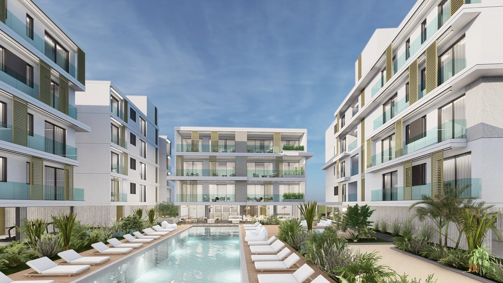 CGI’s of Kato Paphos 2 bedroom apartments with pool view CGI's of Kato Paphos 2 bedroom apartments with pool view