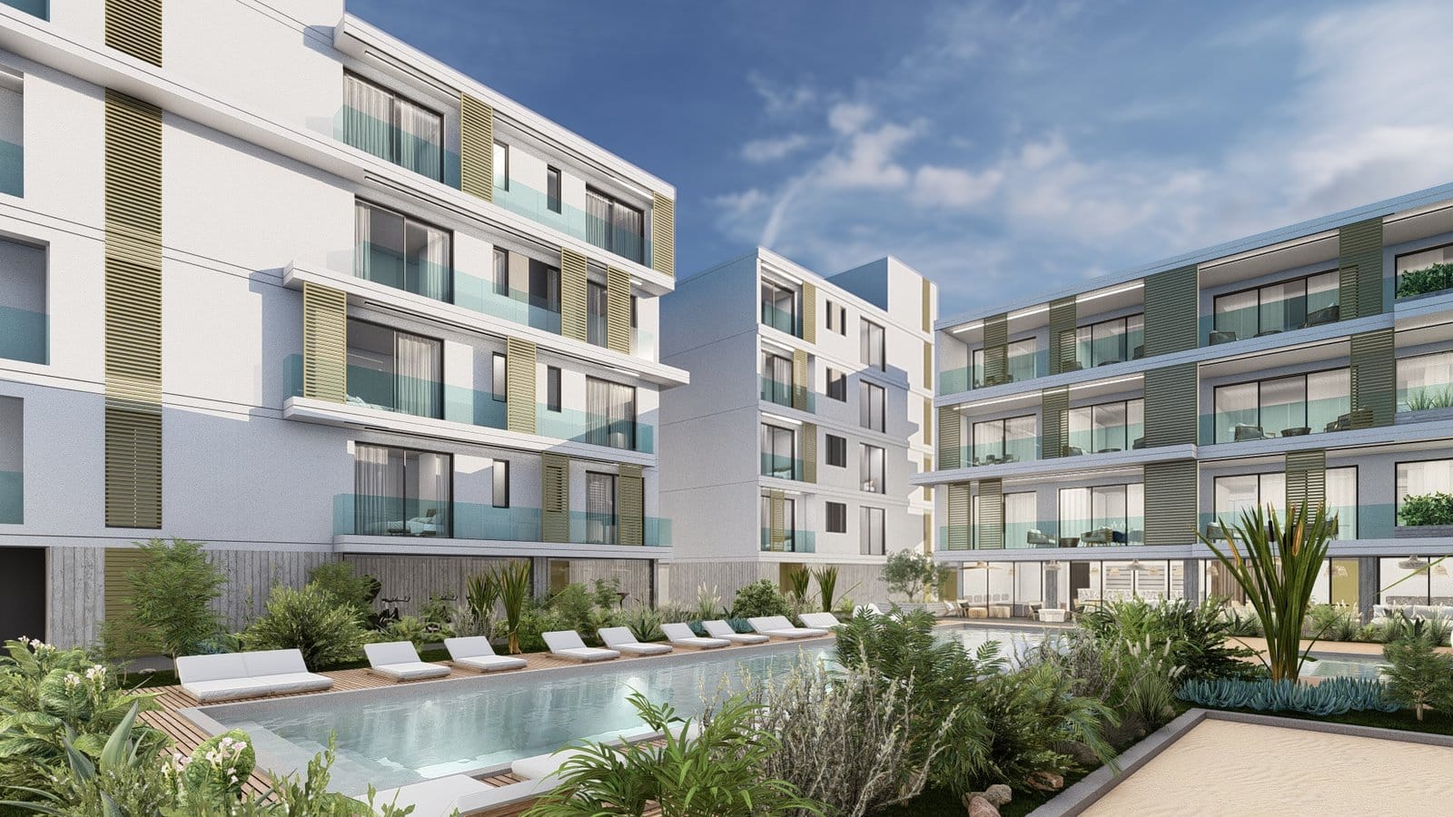 CGI’s of Kato Paphos 2 bedroom apartments with pool view CGI's of Kato Paphos 2 bedroom apartments with pool view