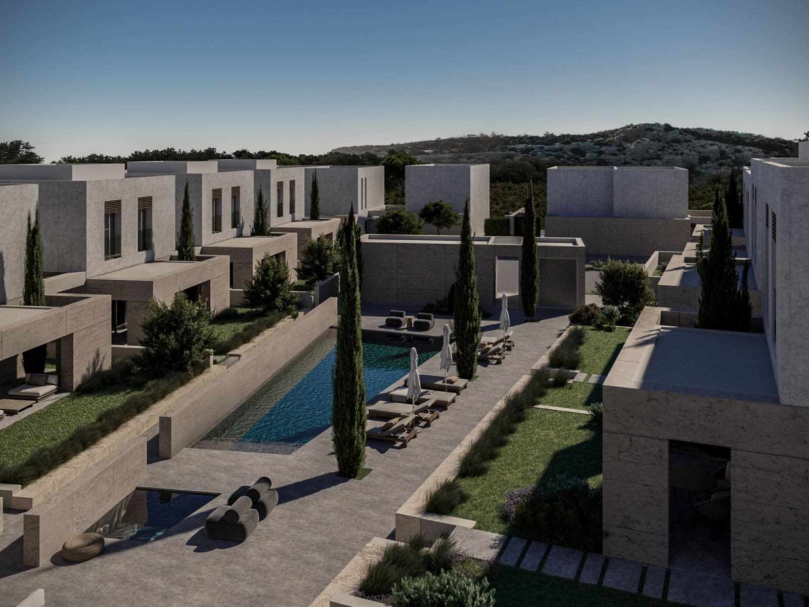 plan overview of Seaview of Modern 2 bedroom villa in Geroskipou plan overview of Seaview of Modern 2 bedroom villa in Geroskipou