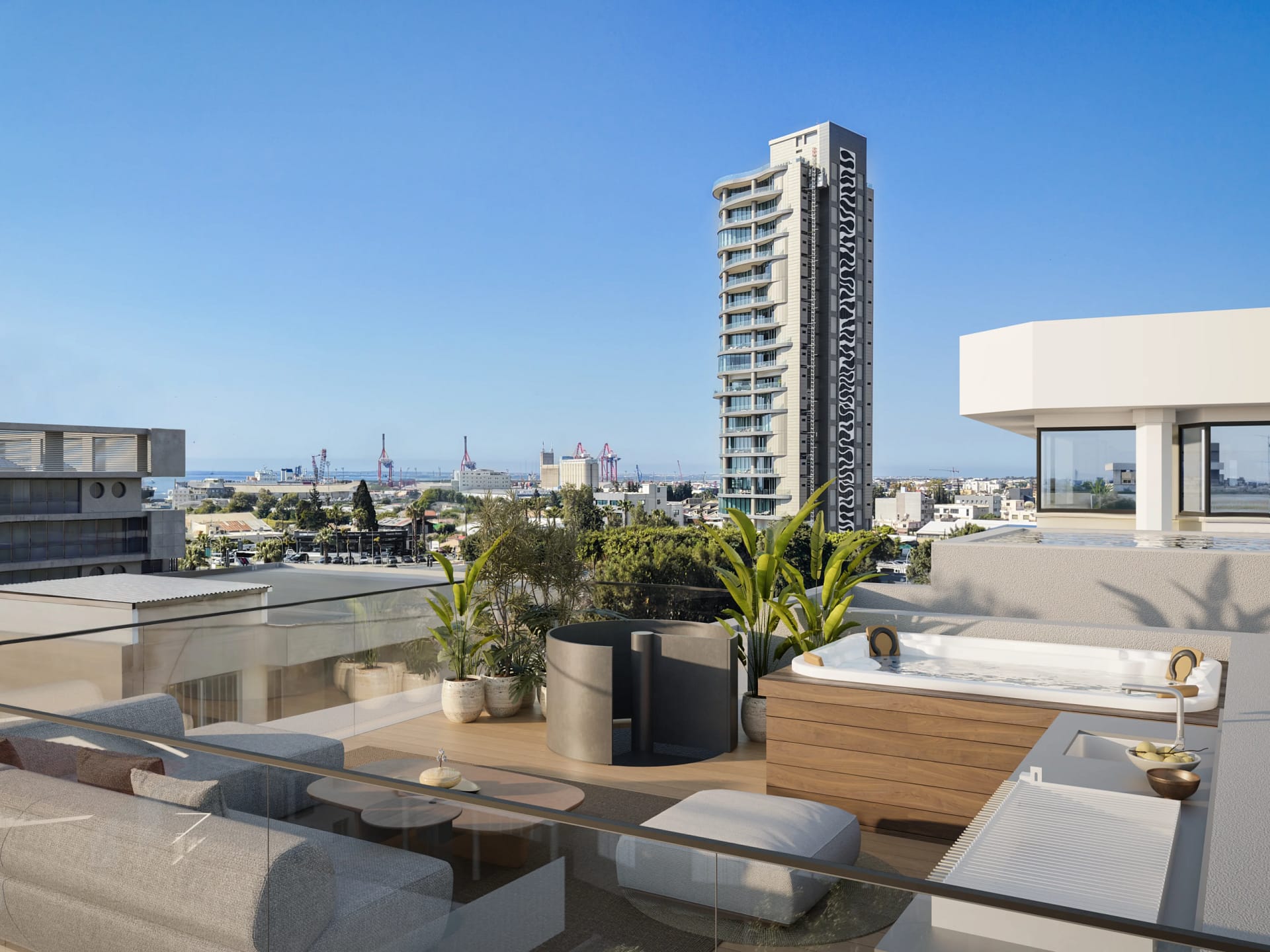 Rooftop of 1 bedroom apartment in ayios ioannis limassol off plan Rooftop of 1 bedroom apartment in ayios ioannis limassol off plan